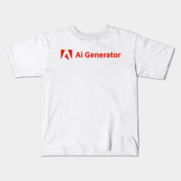 Parody logo Adobe - Ai Generator Kids T-Shirt by ChaosKhilaf